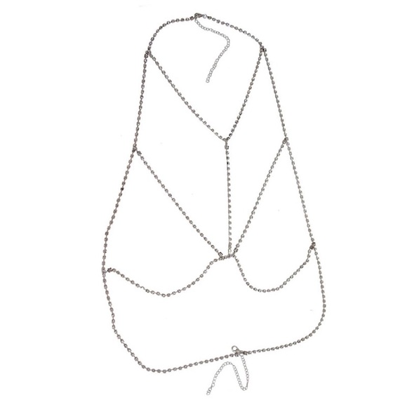 New! Rhinestone Body Chain - Picture 7 of 9